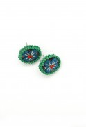 Embroidered Flower Studs